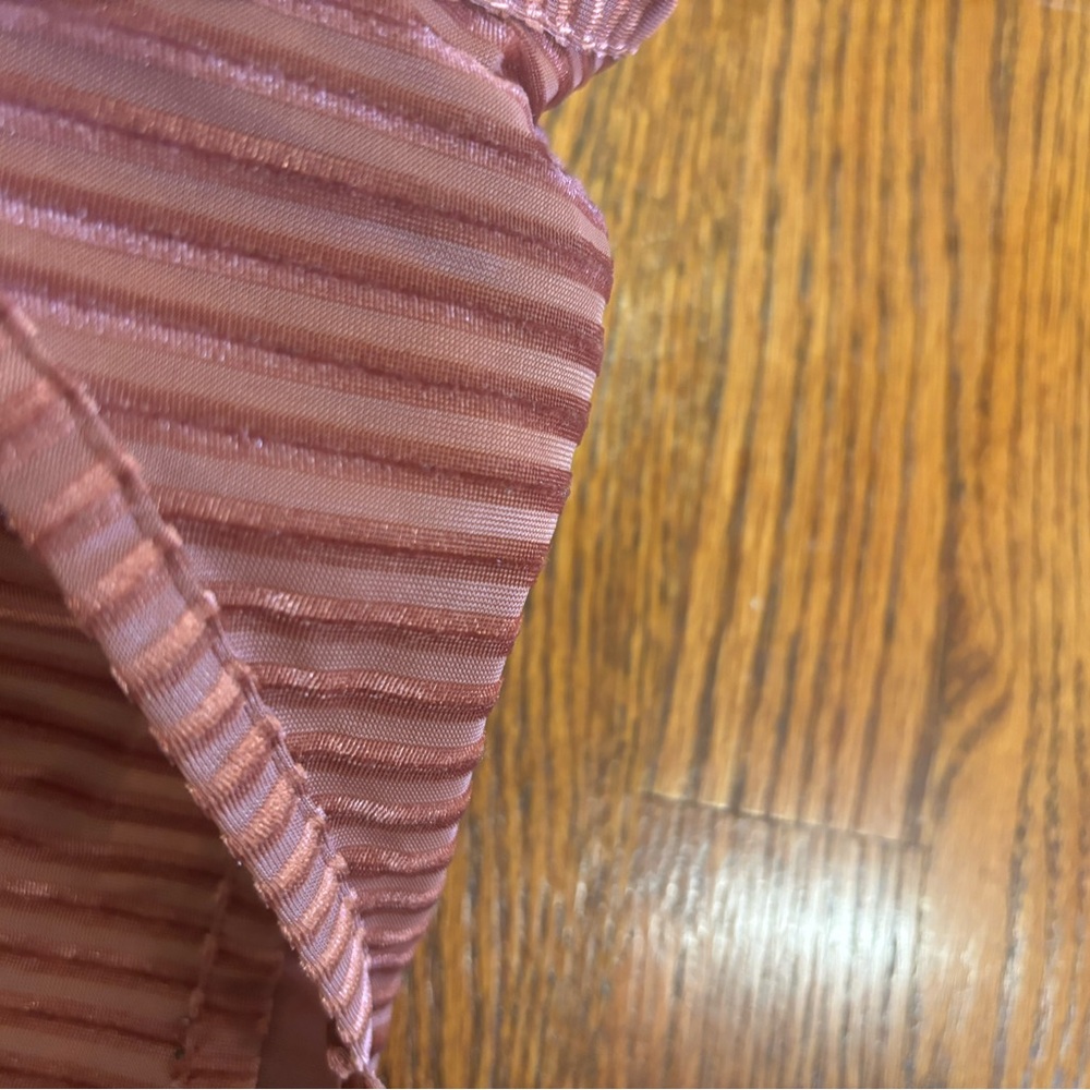 Maroon Velvet Ribbed Mesh Bodysuit - Picture 4 of 6